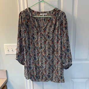 Rose & Olive Multicolor Floral Blouse